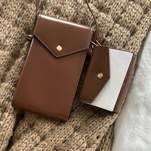 NWOT J.Crew Leather Gracie Phone Bag